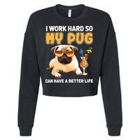 Funny Pug Shirts Pug Lover Gifts Cropped Pullover Crew
