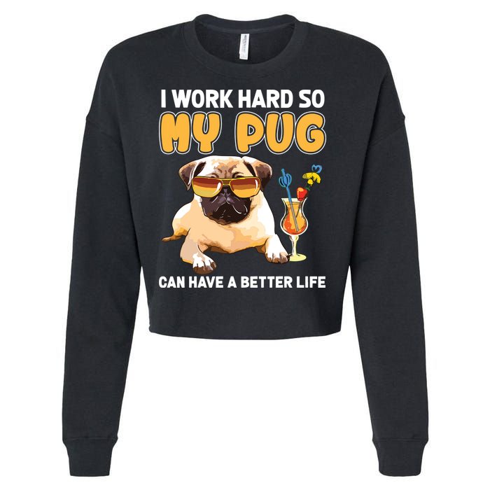 Funny Pug Shirts Pug Lover Gifts Cropped Pullover Crew