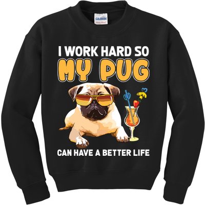 Funny Pug Shirts Pug Lover Gifts Kids Sweatshirt