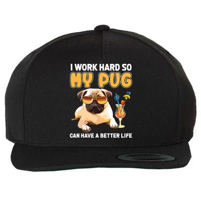 Funny Pug Shirts Pug Lover Gifts Wool Snapback Cap