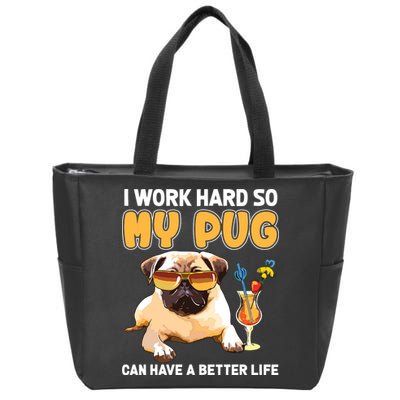 Funny Pug Shirts Pug Lover Gifts Zip Tote Bag