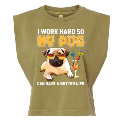 Funny Pug Shirts Pug Lover Gifts Garment-Dyed Women's Muscle Tee