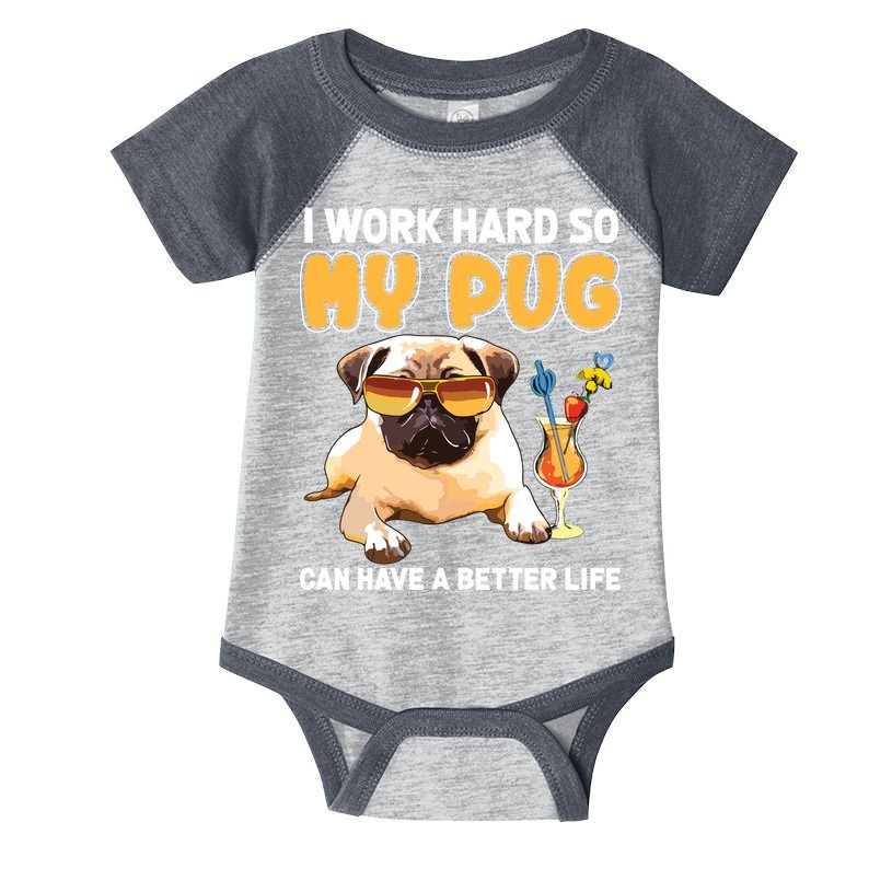 Funny Pug Shirts Pug Lover Gifts Infant Baby Jersey Bodysuit