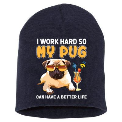 Funny Pug Shirts Pug Lover Gifts Short Acrylic Beanie