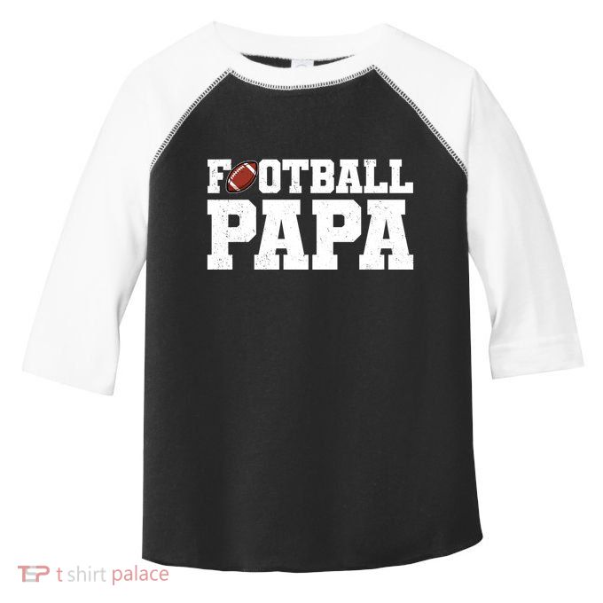 Football Papa Sports Fan Toddler Fine Jersey T-Shirt