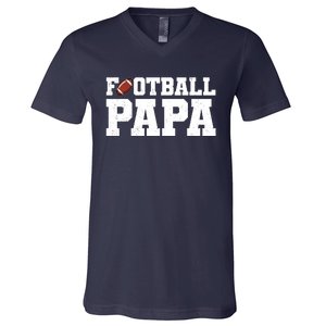 Football Papa Sports Fan V-Neck T-Shirt