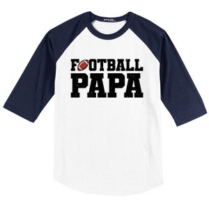 Football Papa Sports Fan Baseball Sleeve Shirt