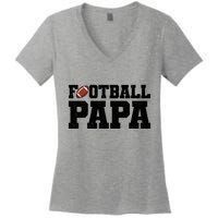 Football Papa Sports Fan Women's V-Neck T-Shirt