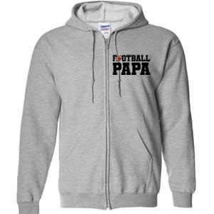 Football Papa Sports Fan Full Zip Hoodie