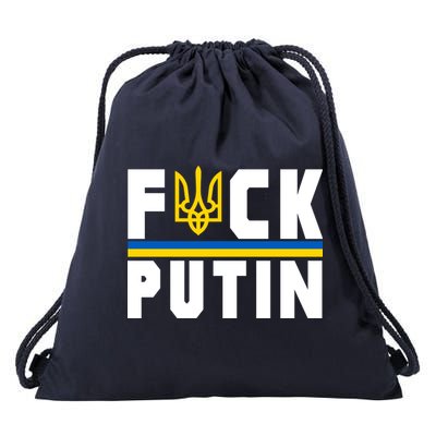 Fuck Putin Support Ukraine Drawstring Bag