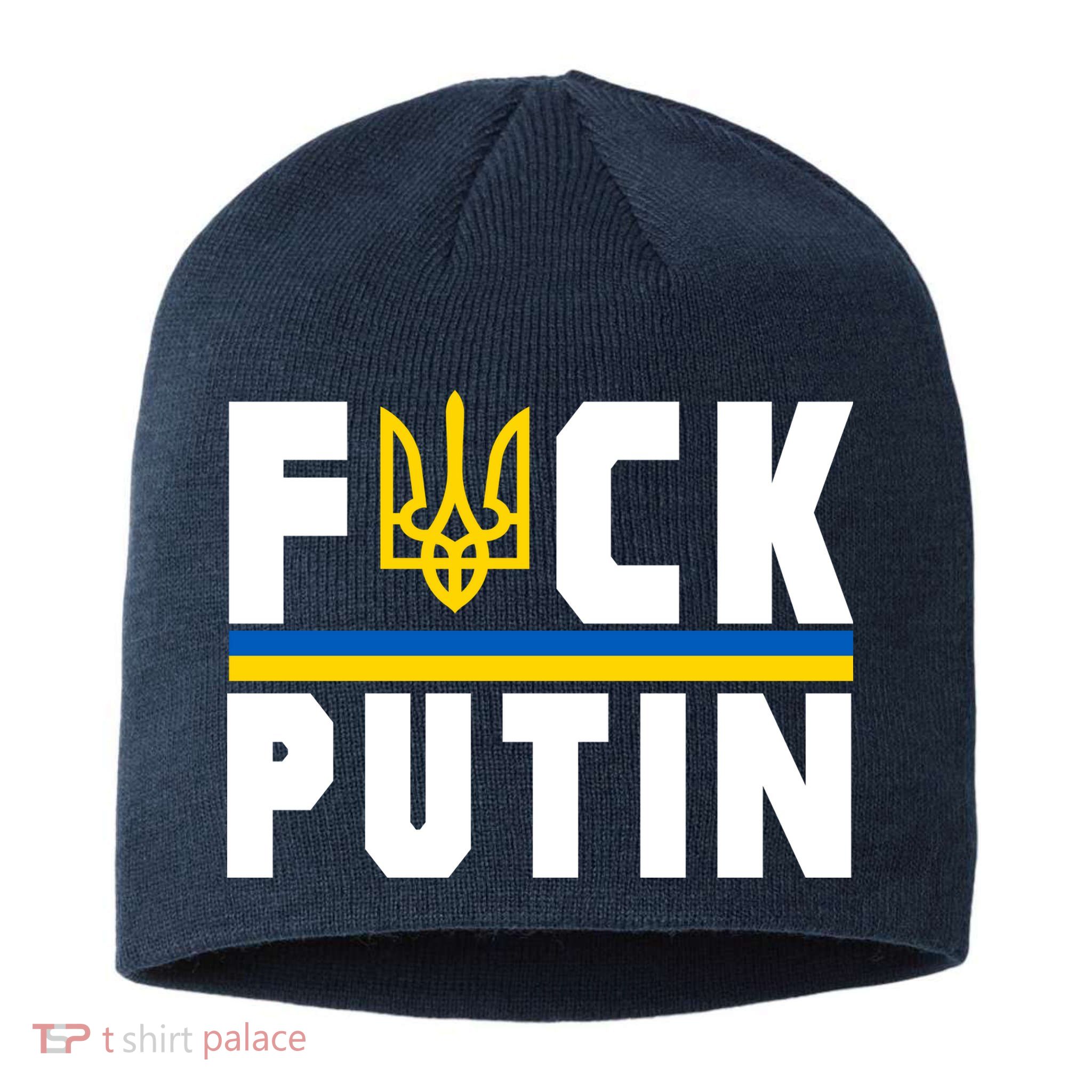 Fuck Putin Support Ukraine Sustainable Beanie