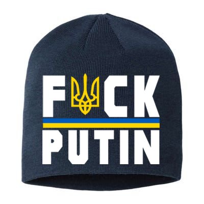 Fuck Putin Support Ukraine Sustainable Beanie