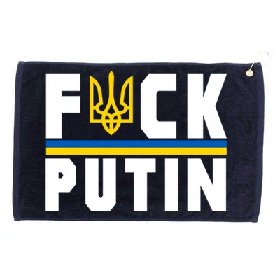 Fuck Putin Support Ukraine Grommeted Golf Towel