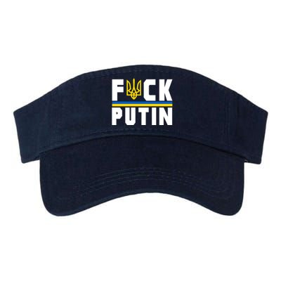 Fuck Putin Support Ukraine Valucap Bio-Washed Visor