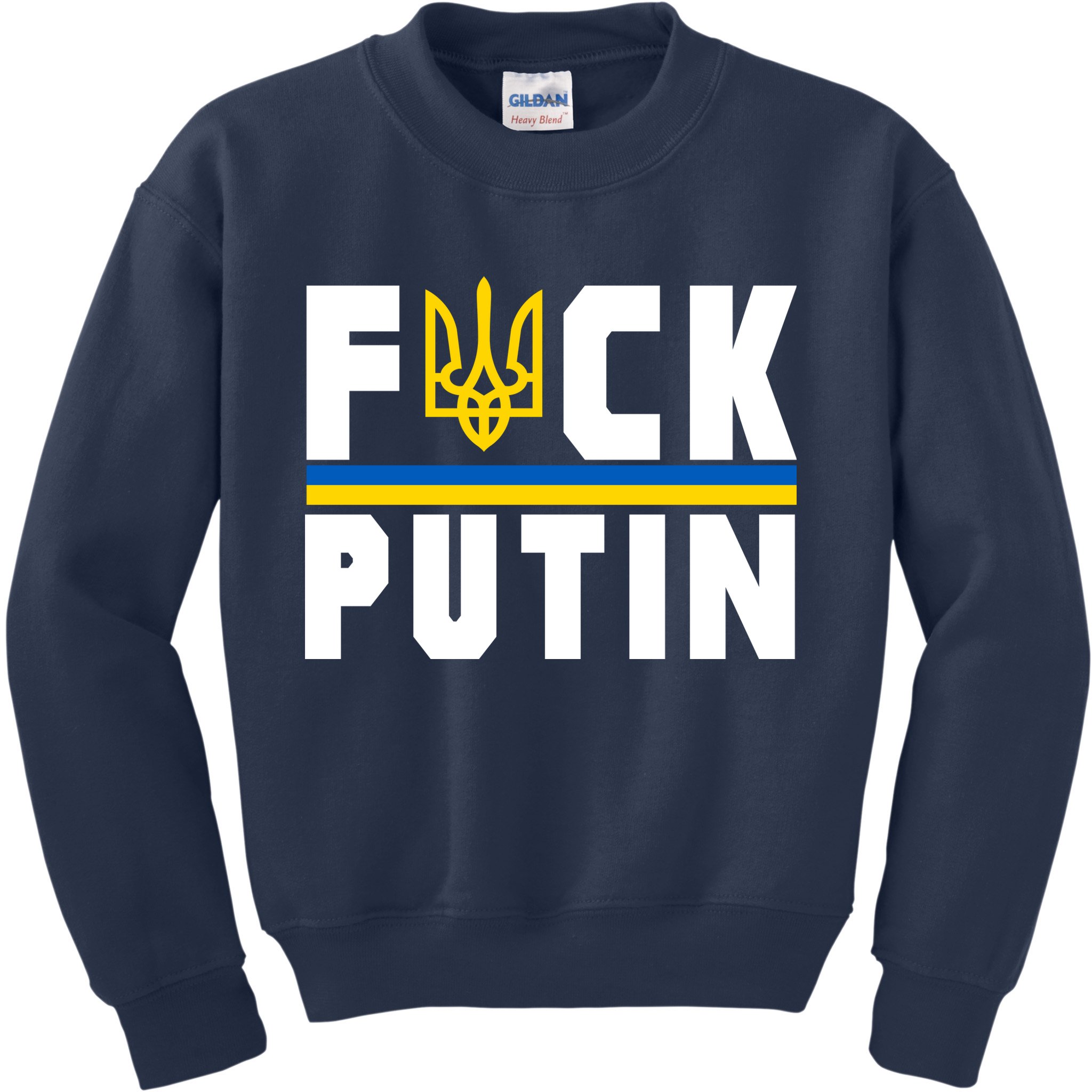 Fuck Putin Support Ukraine Kids Sweatshirt