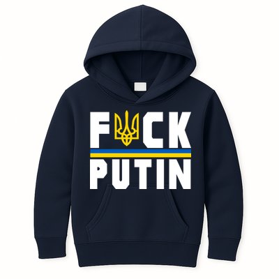 Fuck Putin Support Ukraine Kids Hoodie