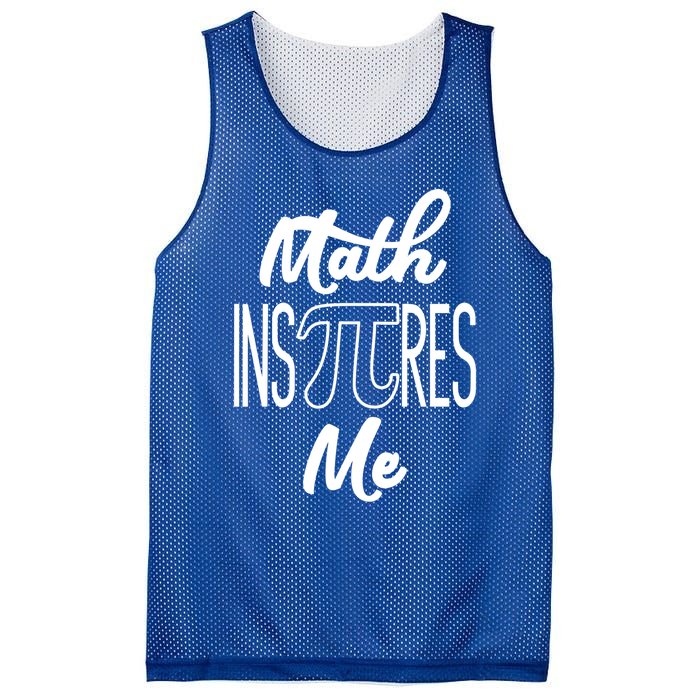 Funny Pi Symbol Gift For Pi Day Nerd Math Inspires Me Gift Great Gift Mesh Reversible Basketball Jersey Tank