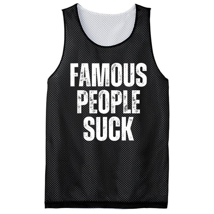 Famous People Suck Mesh Reversible Basketball Jersey Tank