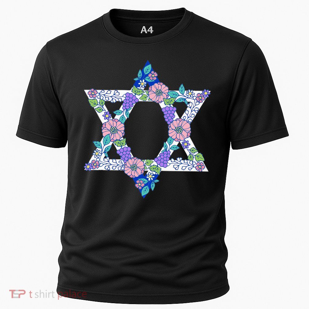 Floral Peace Sign Isreal Cooling Performance Crew T-Shirt