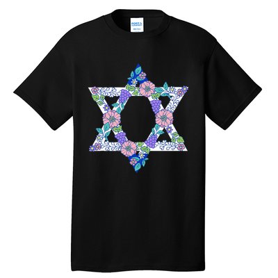 Floral Peace Sign Isreal Tall T-Shirt