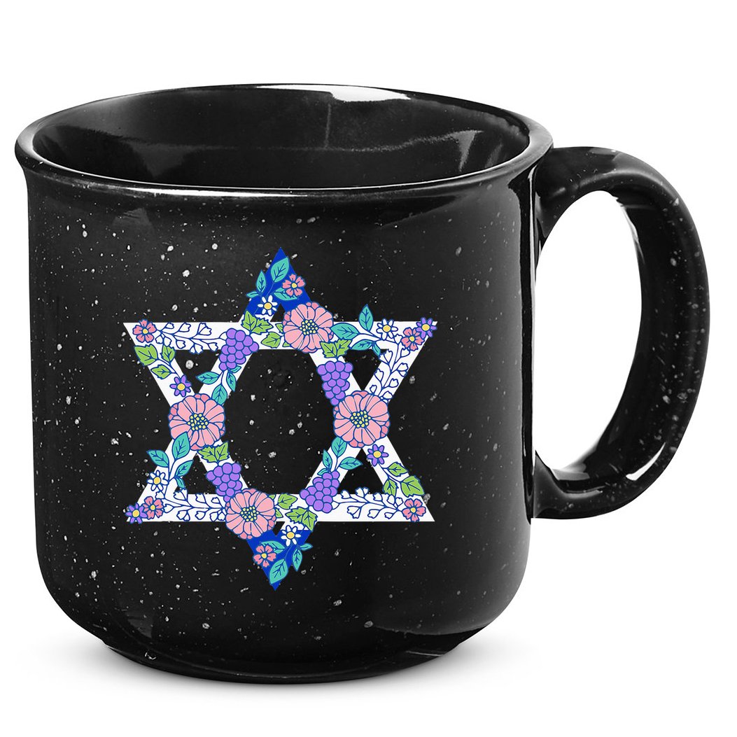 Floral Peace Sign Isreal 15oz Campfire Ceramic Mug