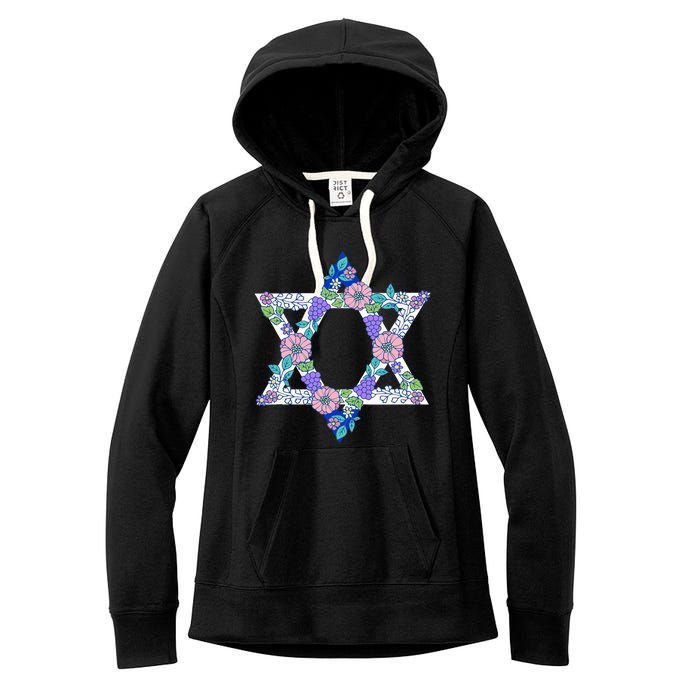 Floral Peace Sign Isreal Women's Fleece Hoodie