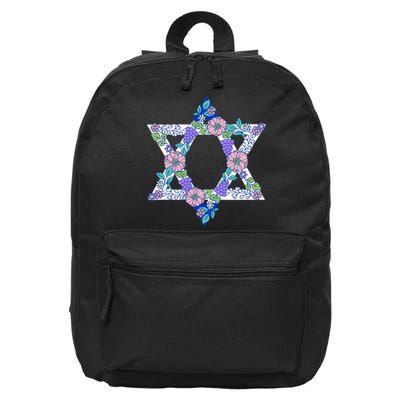 Floral Peace Sign Isreal 16 in Basic Backpack