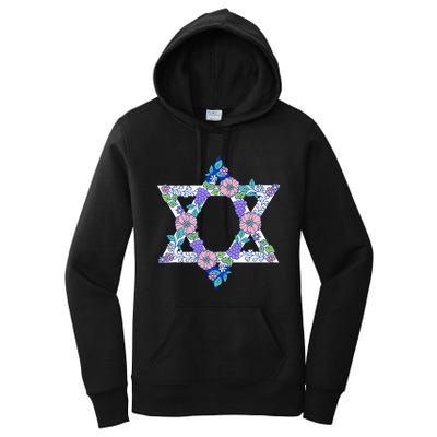 Floral Peace Sign Isreal Women's Pullover Hoodie