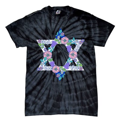 Floral Peace Sign Isreal Tie-Dye T-Shirt