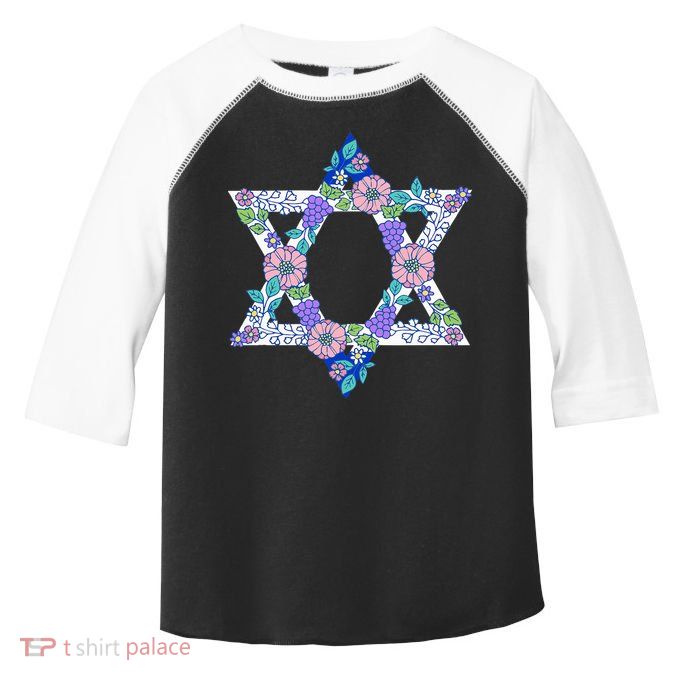 Floral Peace Sign Isreal Toddler Fine Jersey T-Shirt