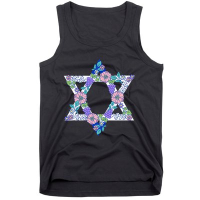 Floral Peace Sign Isreal Tank Top