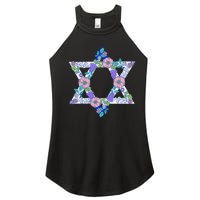 Floral Peace Sign Isreal Women's Perfect Tri Rocker Tank