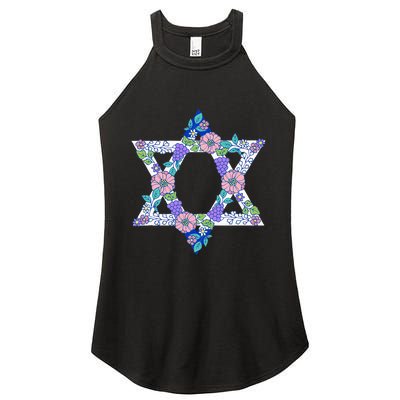 Floral Peace Sign Isreal Women's Perfect Tri Rocker Tank