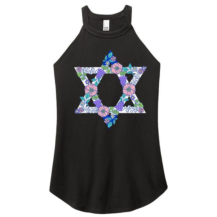 Floral Peace Sign Isreal Women's Perfect Tri Rocker Tank