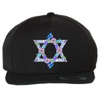Floral Peace Sign Isreal Wool Snapback Cap