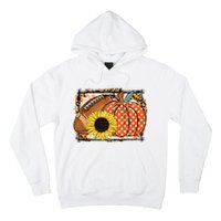 Football Pumpkin Sunflower Football Lover Fall Thanksgiving Hoodie