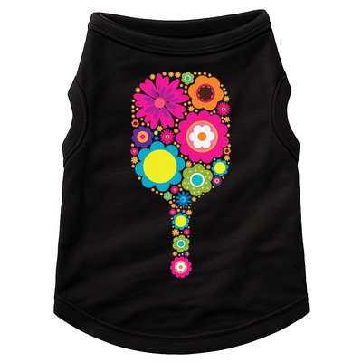 Flowers Pickleball Sports Racquet Racket Paddle Doggie Tank