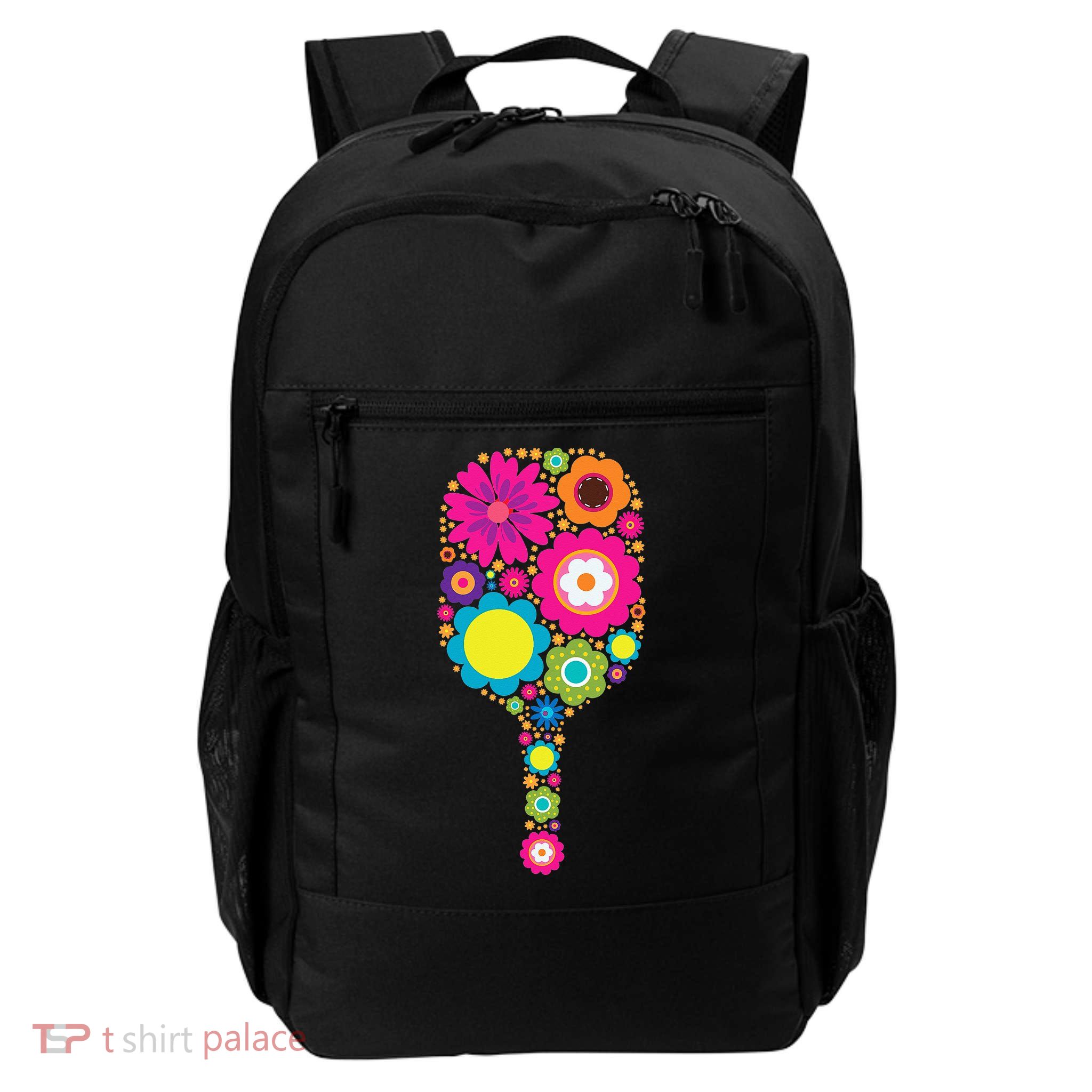 Flowers Pickleball Sports Racquet Racket Paddle Backpack
