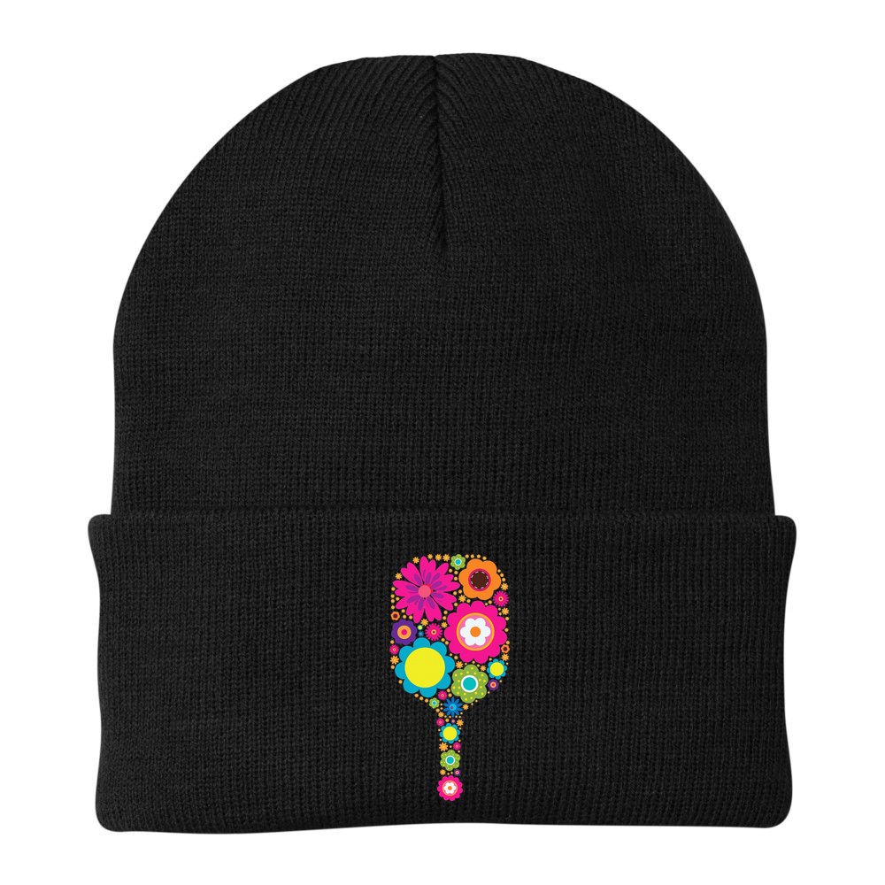 Flowers Pickleball Sports Racquet Racket Paddle Beanie