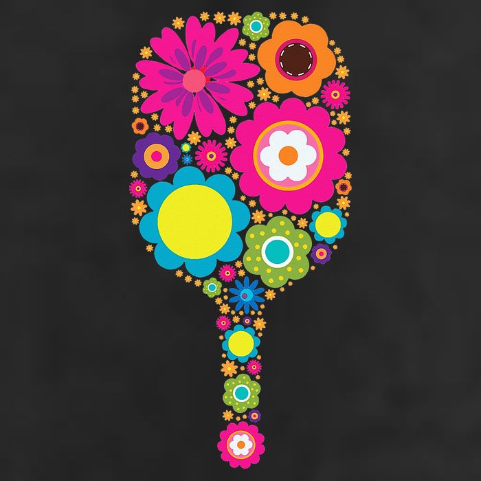 Flowers Pickleball Sports Racquet Racket Paddle Beanie