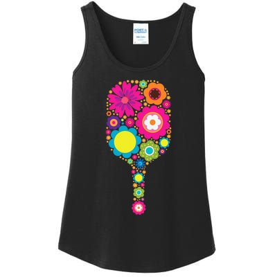 Flowers Pickleball Sports Racquet Racket Paddle Ladies Essential Tank