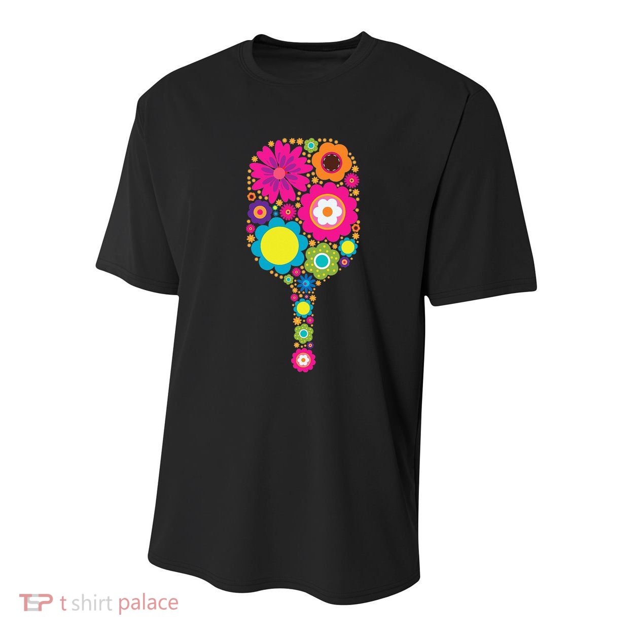 Flowers Pickleball Sports Racquet Racket Paddle Youth Performance Sprint T-Shirt
