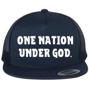 Funny Political Statet One Nation Under God Gift Flat Bill Trucker Hat