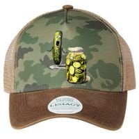 Funny Pickle Surprise A Cucumber And A Jar Of Sliced Pickles Gift Legacy Tie Dye Trucker Hat