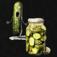Funny Pickle Surprise A Cucumber And A Jar Of Sliced Pickles Gift Ladies PosiCharge Tri-Blend Wicking Tank