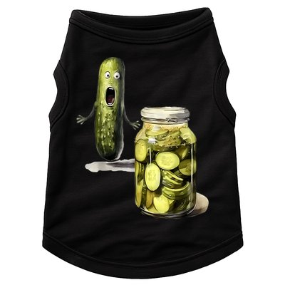 Funny Pickle Surprise A Cucumber And A Jar Of Sliced Pickles Gift Doggie Tank