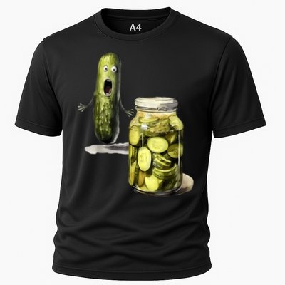 Funny Pickle Surprise A Cucumber And A Jar Of Sliced Pickles Gift Performance Shirt