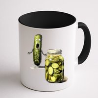 Funny Pickle Surprise A Cucumber And A Jar Of Sliced Pickles Gift Mug