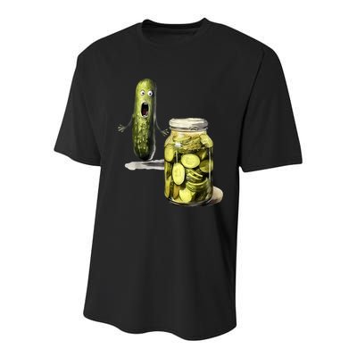 Funny Pickle Surprise A Cucumber And A Jar Of Sliced Pickles Gift Youth Performance Sprint T-Shirt