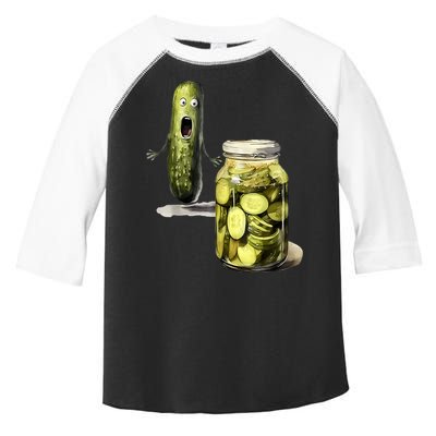 Funny Pickle Surprise A Cucumber And A Jar Of Sliced Pickles Gift Toddler Fine Jersey T-Shirt